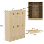 Large Wardrobe w/Optional Top Cabinet Bedroom Accent Closet Cabinet