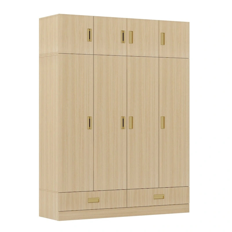 Large Wardrobe w/Optional Top Cabinet Bedroom Accent Closet Cabinet