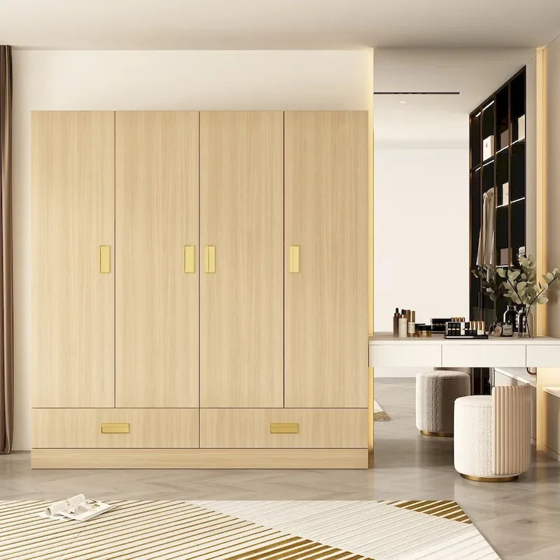 Large Wardrobe w/Optional Top Cabinet Bedroom Accent Closet Cabinet