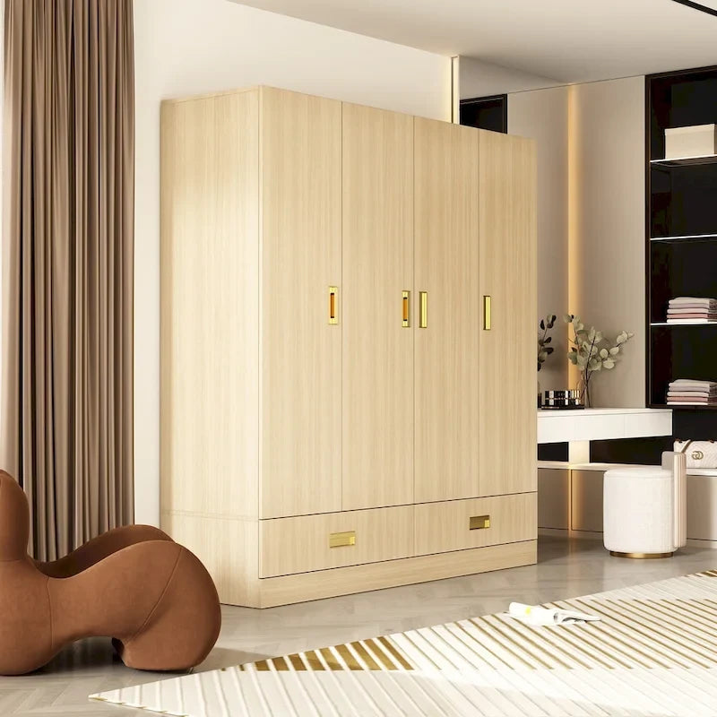Large Wardrobe w/Optional Top Cabinet Bedroom Accent Closet Cabinet
