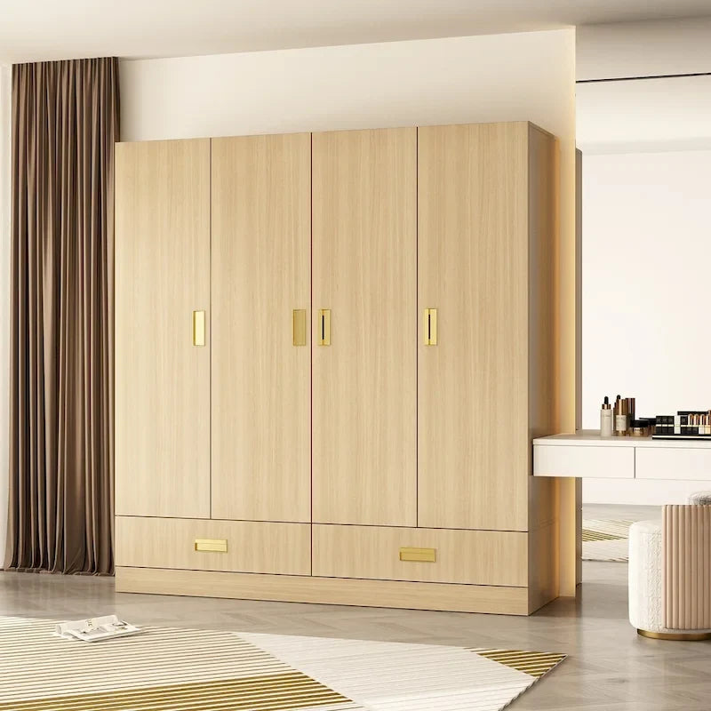 Large Wardrobe w/Optional Top Cabinet Bedroom Accent Closet Cabinet