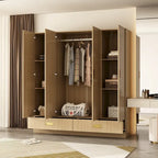 Large Wardrobe w/Optional Top Cabinet Bedroom Accent Closet Cabinet