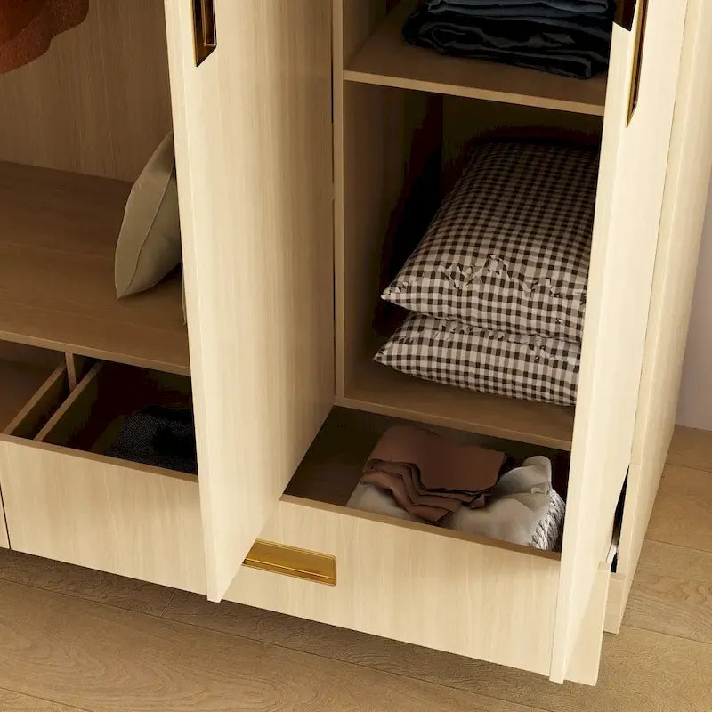 Large Wardrobe w/Optional Top Cabinet Bedroom Accent Closet Cabinet