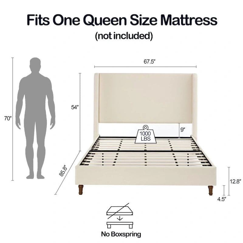 Harper Tall Headboard Upholstered Bed