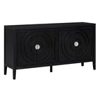 Retro Sideboard with Circular Groove Design