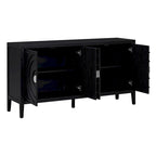 Retro Sideboard with Circular Groove Design