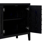 Retro Sideboard with Circular Groove Design