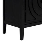 Retro Sideboard with Circular Groove Design