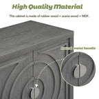 Retro Sideboard with Circular Groove Design
