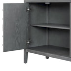 Retro Sideboard with Circular Groove Design