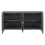 Retro Sideboard with Circular Groove Design