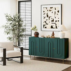 Modern Lacquered 4 Door Wooden Cabinet