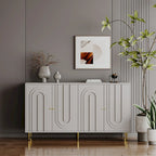 Modern Lacquered 4 Door Wooden Cabinet