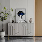 Modern Lacquered 4 Door Wooden Cabinet