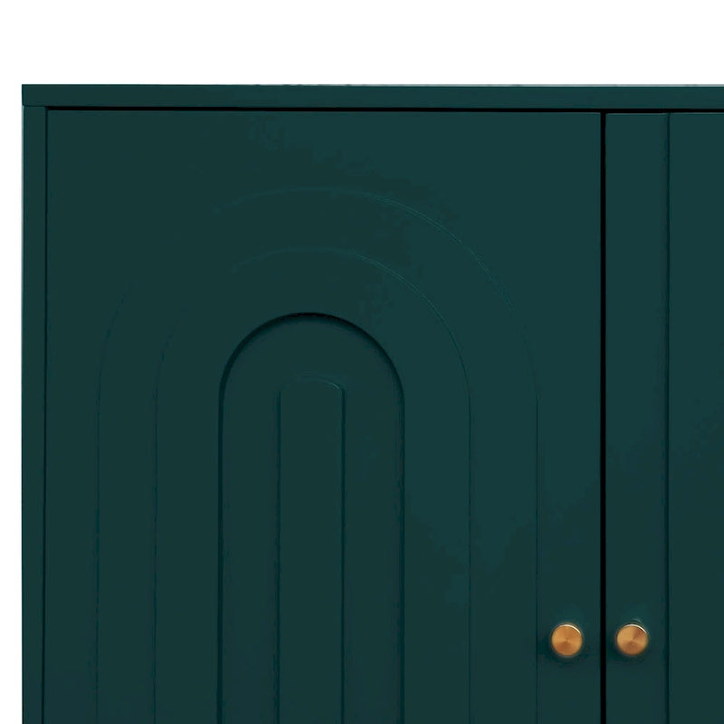 Modern Lacquered 4 Door Wooden Cabinet