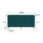 Modern Lacquered 4 Door Wooden Cabinet