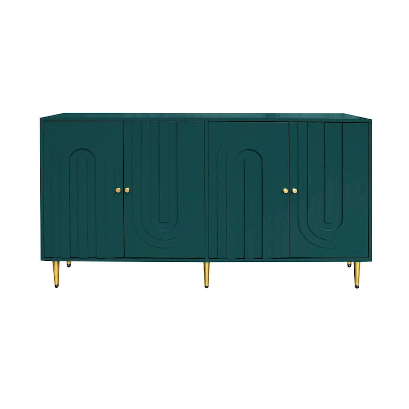 Modern Lacquered 4 Door Wooden Cabinet