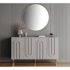 Modern Lacquered 4 Door Wooden Cabinet