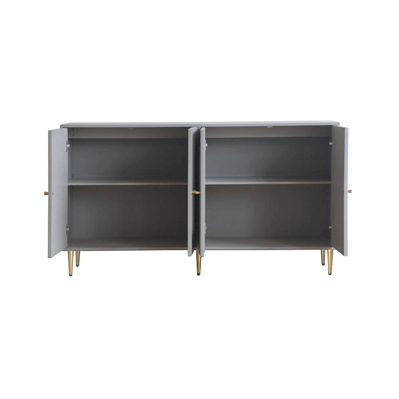 Modern Lacquered 4 Door Wooden Cabinet