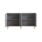 Modern Lacquered 4 Door Wooden Cabinet