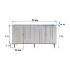 Modern Lacquered 4 Door Wooden Cabinet