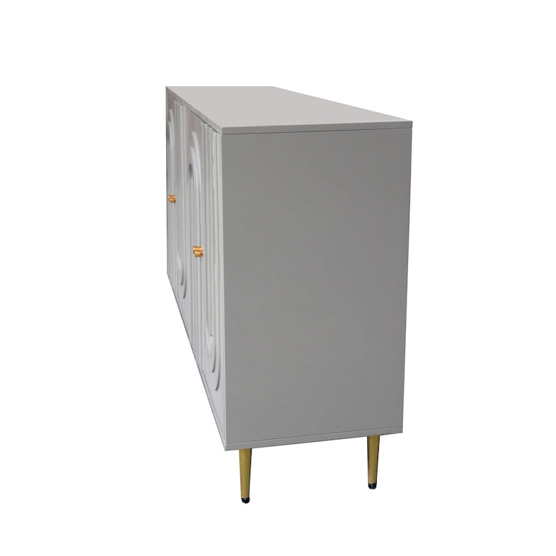 Modern Lacquered 4 Door Wooden Cabinet