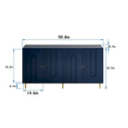 Modern Lacquered 4 Door Wooden Cabinet