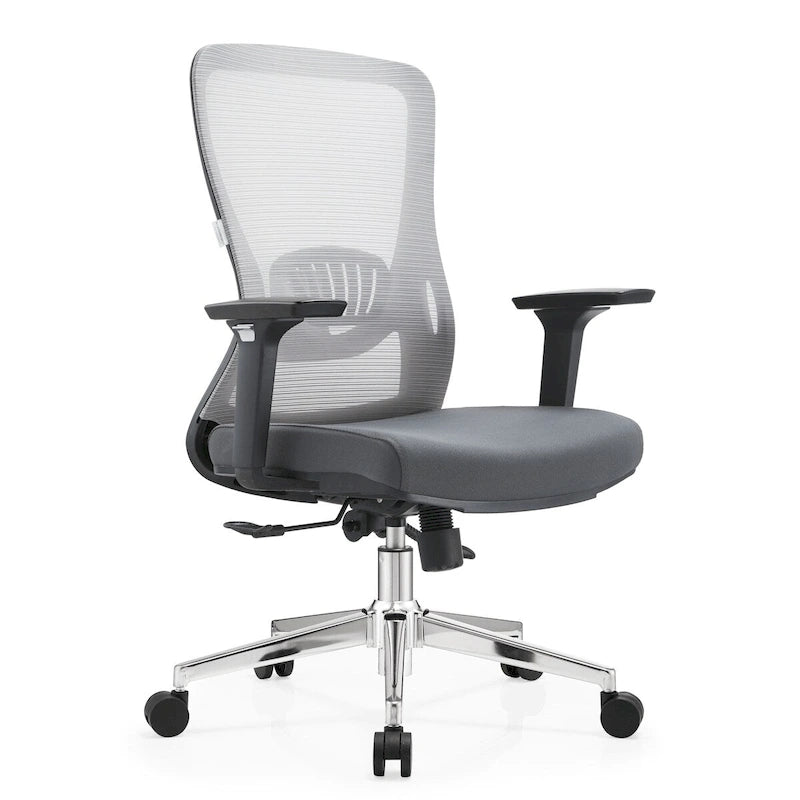 Cotton Office Chair with Mesh Mid-Back Adorit Series by LeisureMod