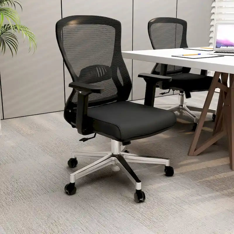 Cotton Office Chair with Mesh Mid-Back Adorit Series by