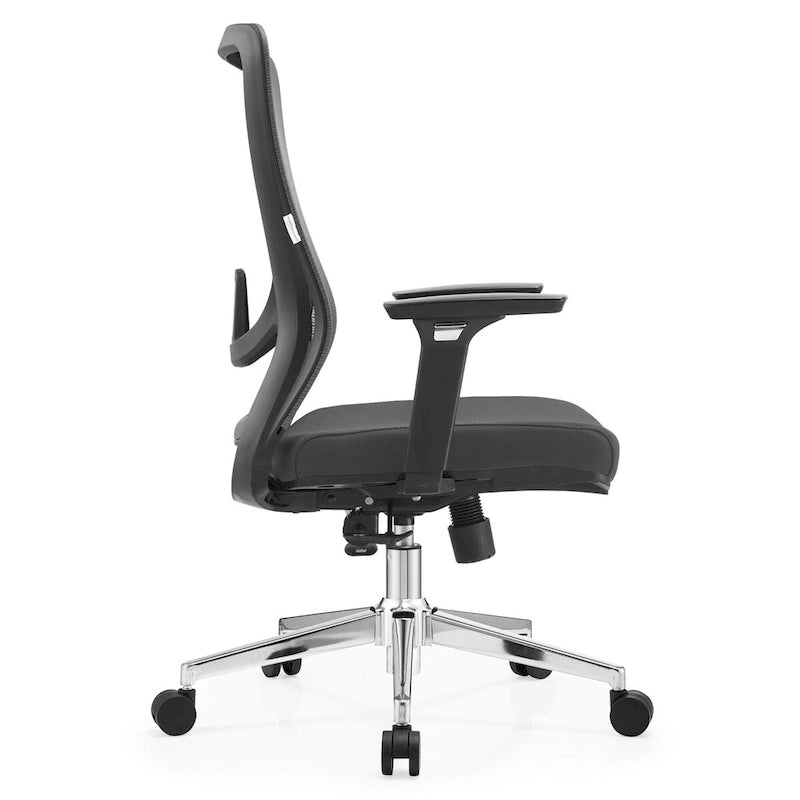 Cotton Office Chair with Mesh Mid-Back Adorit Series by
