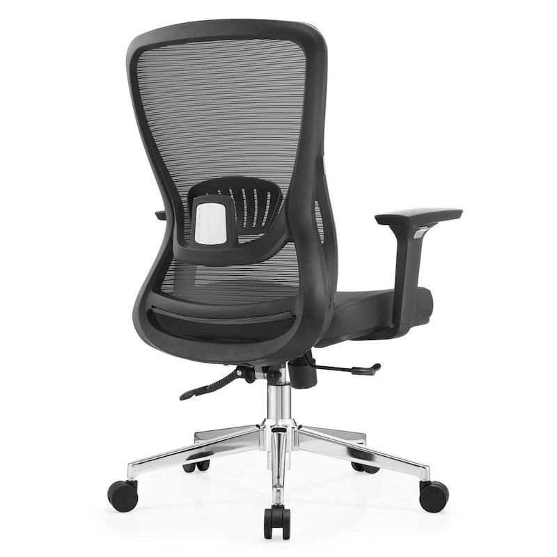 Cotton Office Chair with Mesh Mid-Back Adorit Series by