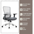 Cotton Office Chair with Mesh Mid-Back Adorit Series by