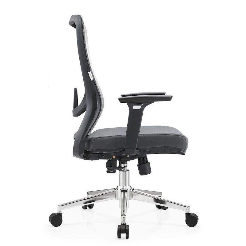Cotton Office Chair with Mesh Mid-Back Adorit Series by