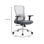 Cotton Office Chair with Mesh Mid-Back Adorit Series by