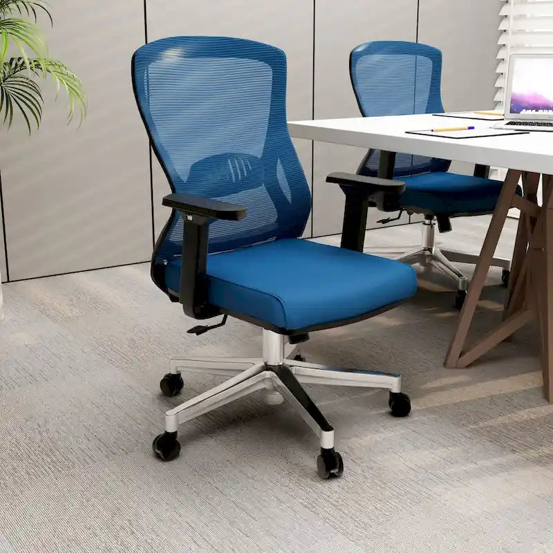 Cotton Office Chair with Mesh Mid-Back Adorit Series by