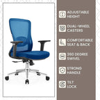 Cotton Office Chair with Mesh Mid-Back Adorit Series by