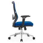 Cotton Office Chair with Mesh Mid-Back Adorit Series by