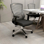 Cotton Office Chair with Mesh Mid-Back Adorit Series by