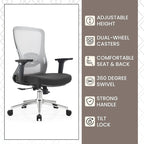 Cotton Office Chair with Mesh Mid-Back Adorit Series by