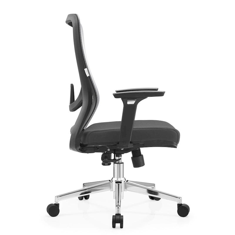 Cotton Office Chair with Mesh Mid-Back Adorit Series by