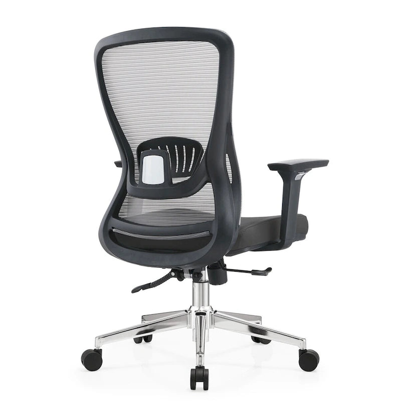 Cotton Office Chair with Mesh Mid-Back Adorit Series by LeisureMod