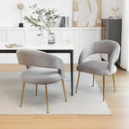 SEYNAR Mid Century Modern Velvet Upolstered Open-Back Dining Chair Set of 2