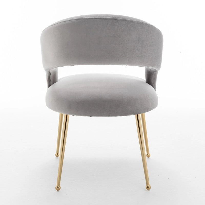 SEYNAR Mid Century Modern Velvet Upolstered Open-Back Dining Chair Set of 2