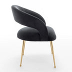 SEYNAR Mid Century Modern Velvet Upolstered Open-Back Dining Chair Set of 2