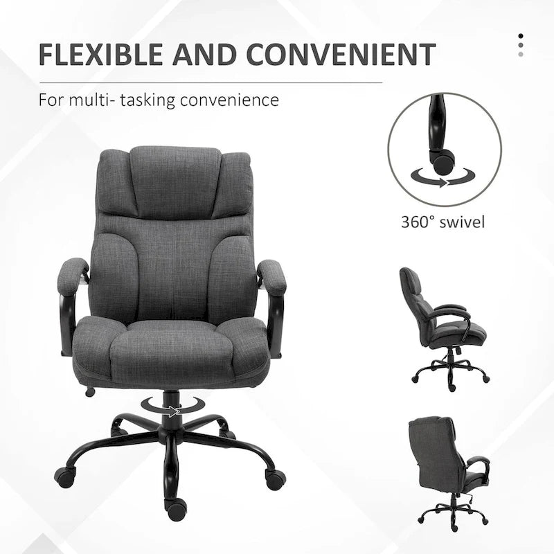 Ergonomic Office Chair with Wide Seat Adjustable Height