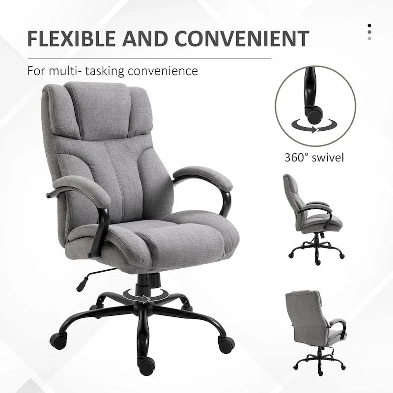 Ergonomic Office Chair with Wide Seat Adjustable Height