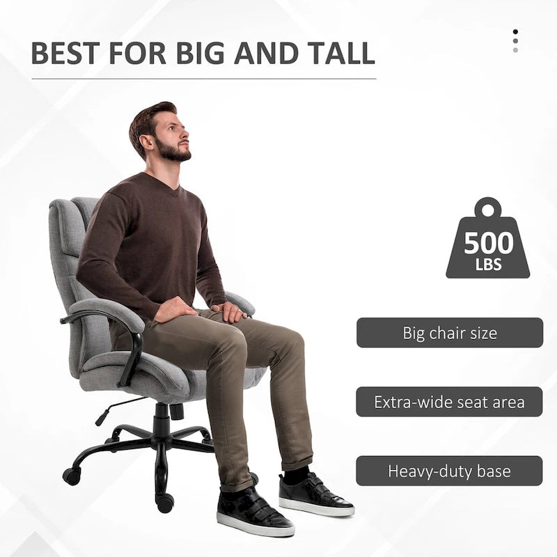 Ergonomic Office Chair with Wide Seat Adjustable Height