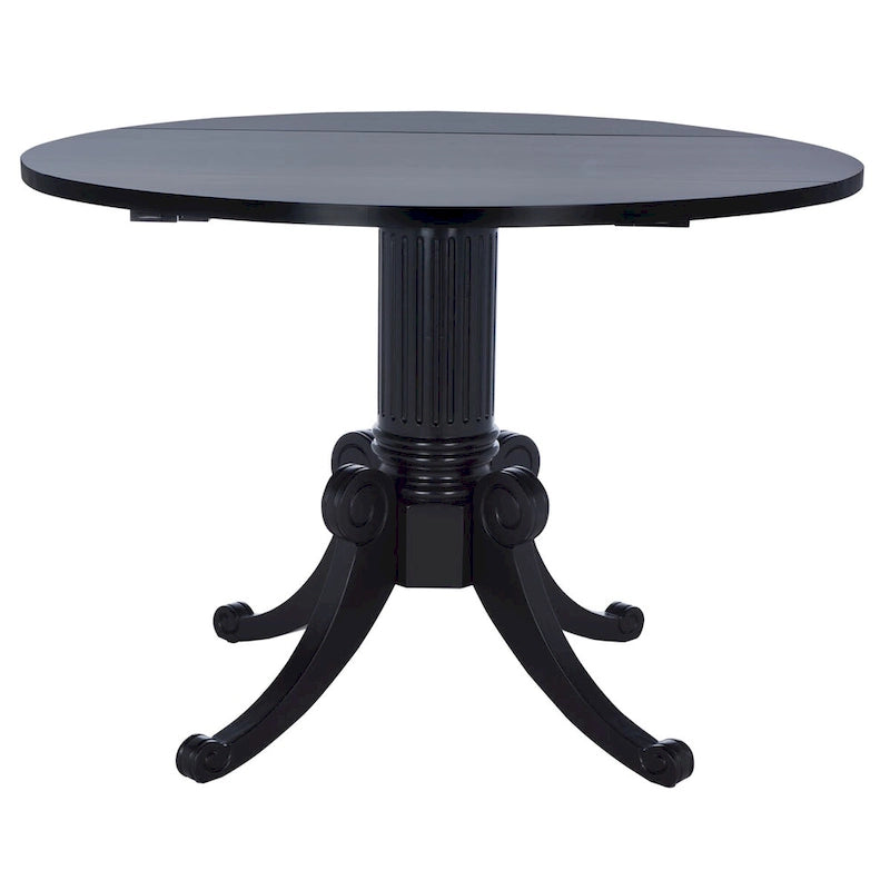 Jeane Antique White Drop Leaf Dining Table - 43 W x 43 D x 31 H - 43Wx43Dx31H