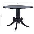 Jeane Antique White Drop Leaf Dining Table - 43 W x 43 D x 31 H - 43Wx43Dx31H