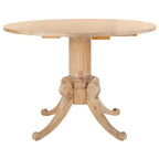 Jeane Antique White Drop Leaf Dining Table - 43 W x 43 D x 31 H - 43Wx43Dx31H